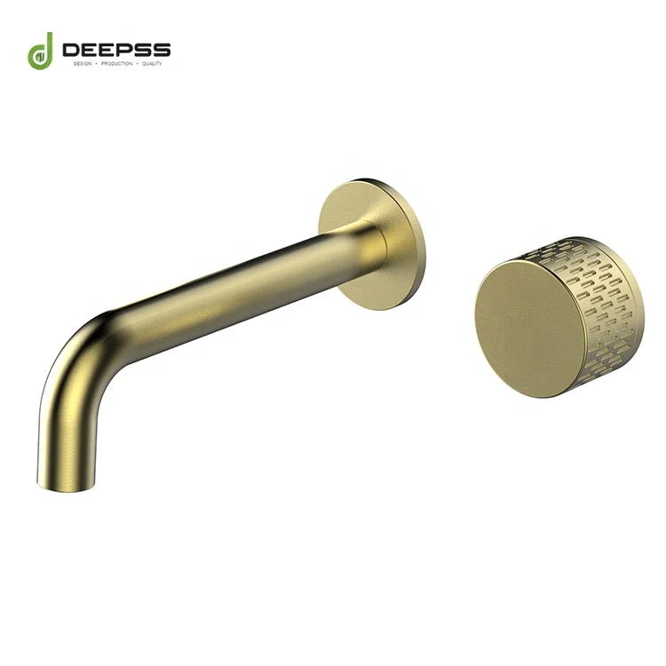 Contemporary 3 Holes Watermark In Wall Brass Chrome Bathroom Faucet