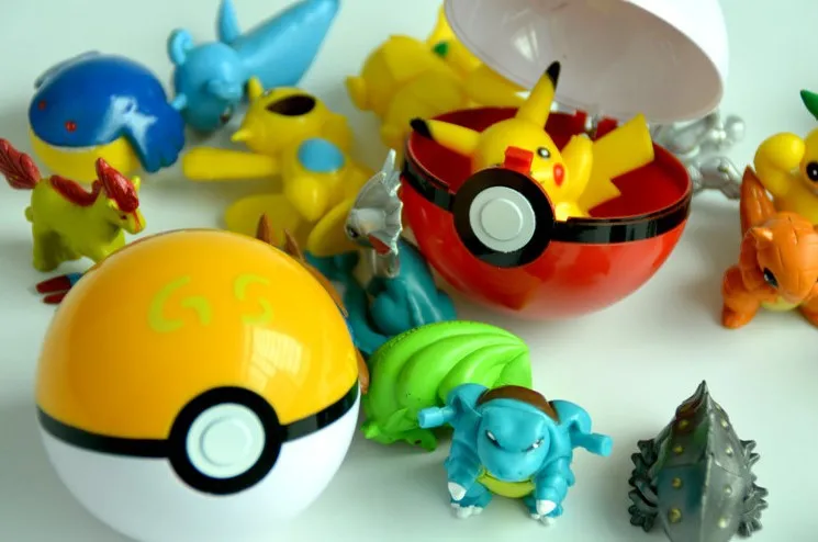 Cheap kid Mini Random Cute Model 3-7cm Action Cartoon Anime Pikachu Figure Pocket Monster 7cm ball Pokemon Toys