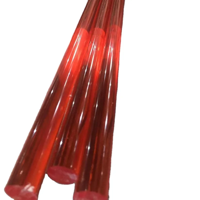 factory wholesale fluorescent green, red , blue ,orange color pmma plastic acrylic round rod/bar