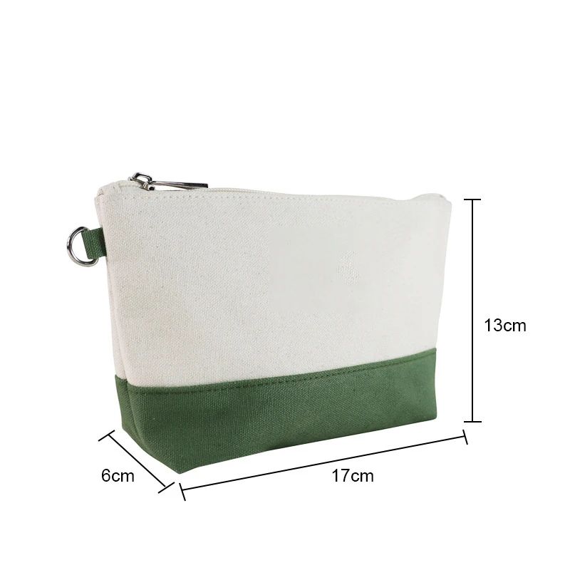 Small Canvas Fashion cosmetic Pouch  Customized Logo Printed Coin Purse