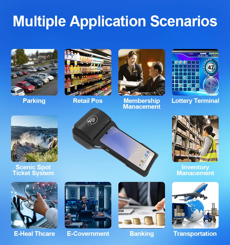 Contactless Electronic Payment Device Handheld Android NFC Reader Terminal POS with High Speed Scanner Z93