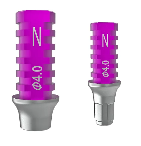 
CNC Machinery Temporary Abutment Compatible with Dental Implant System Wego Titanium Custom Connect Implant by Central Screws 
