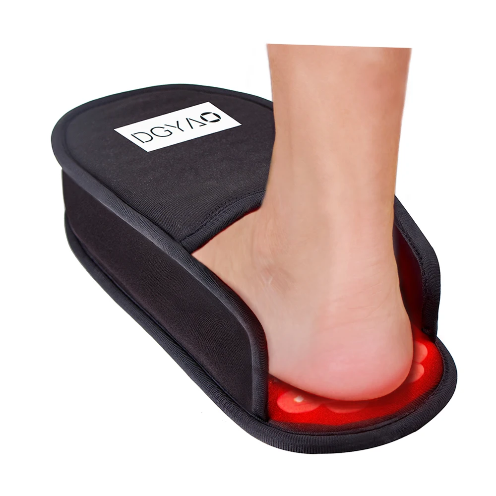 DGYAO Led Red Near Infrared Light Therapy Device Slipper for Foot Feet Toes Instep Pain Relief (DIP beads, 1 Pad)