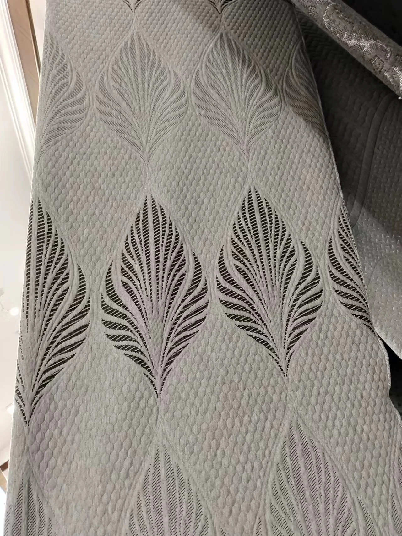 Grey Polyester Mattress Ticking Fabric