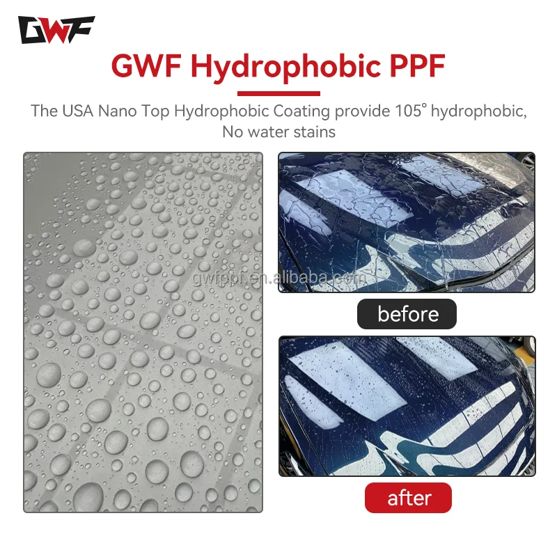 10 Years Warranty USA Quality super hydrophobic instant self healing TPU PPF Paint Protection Film Clear TPH PPF Car Film Roll