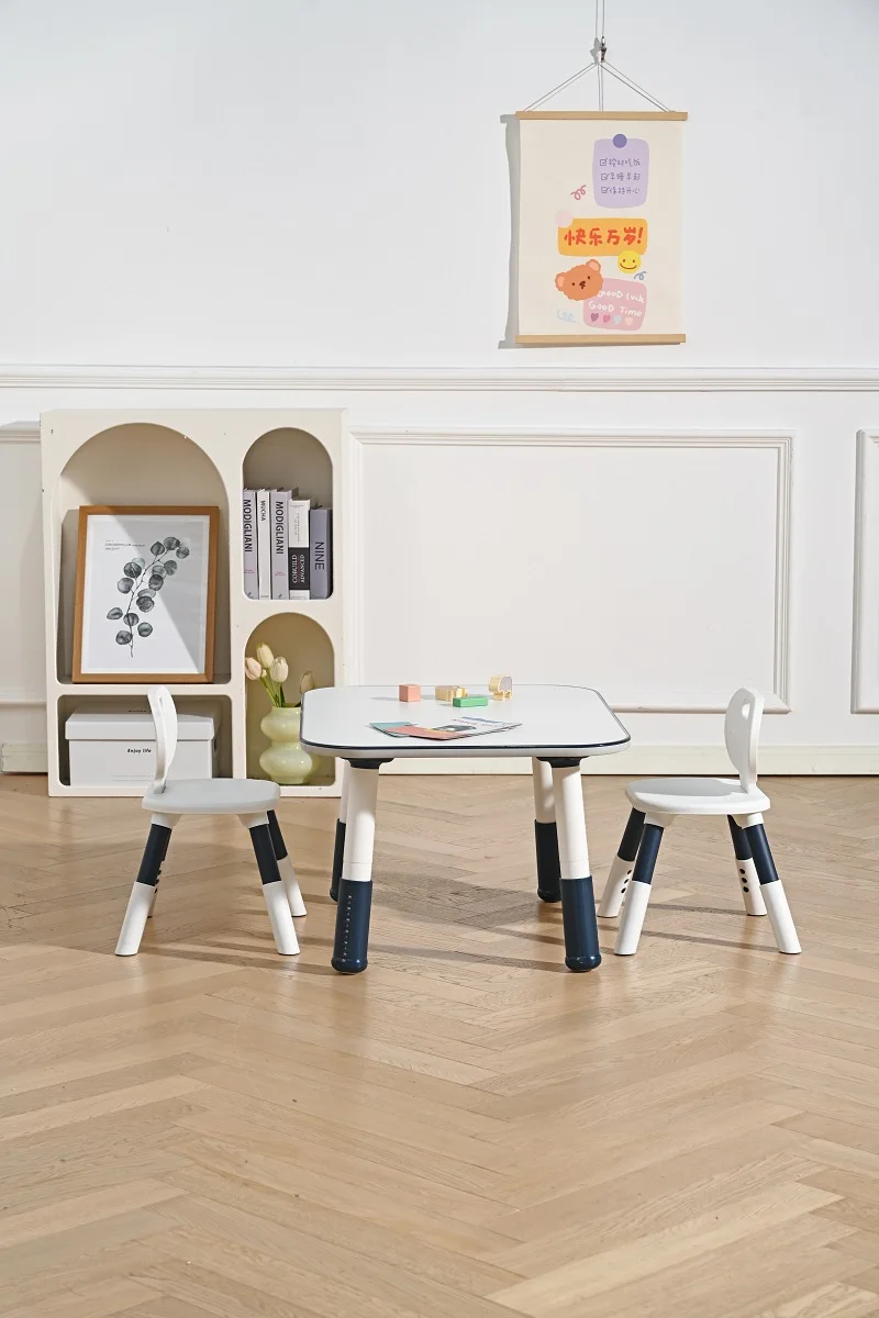 Multiple Functions Height Adjustable Baby Desk Home Children Furniture Kids Toddler Cartoon Style Daycare Pencil Table And Chair