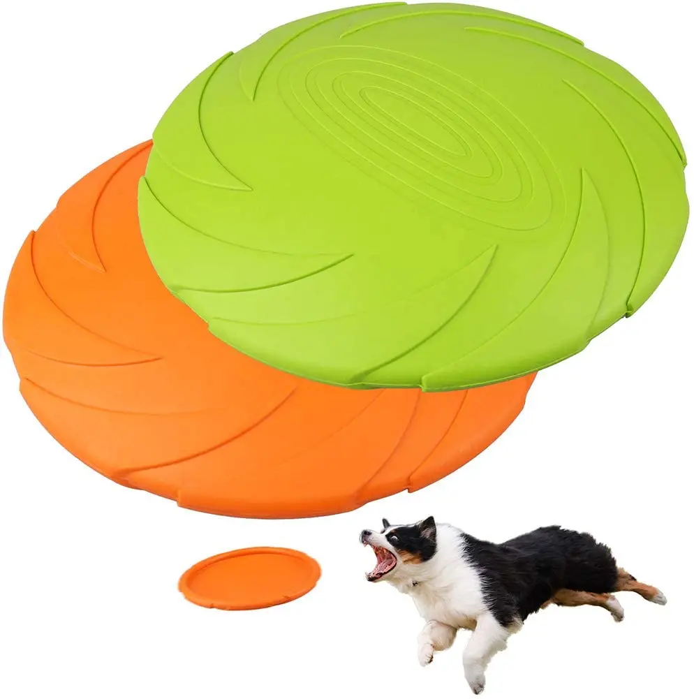 
New Product Nature Rubber Floating Dog Flying Disc for Pet Dog 
