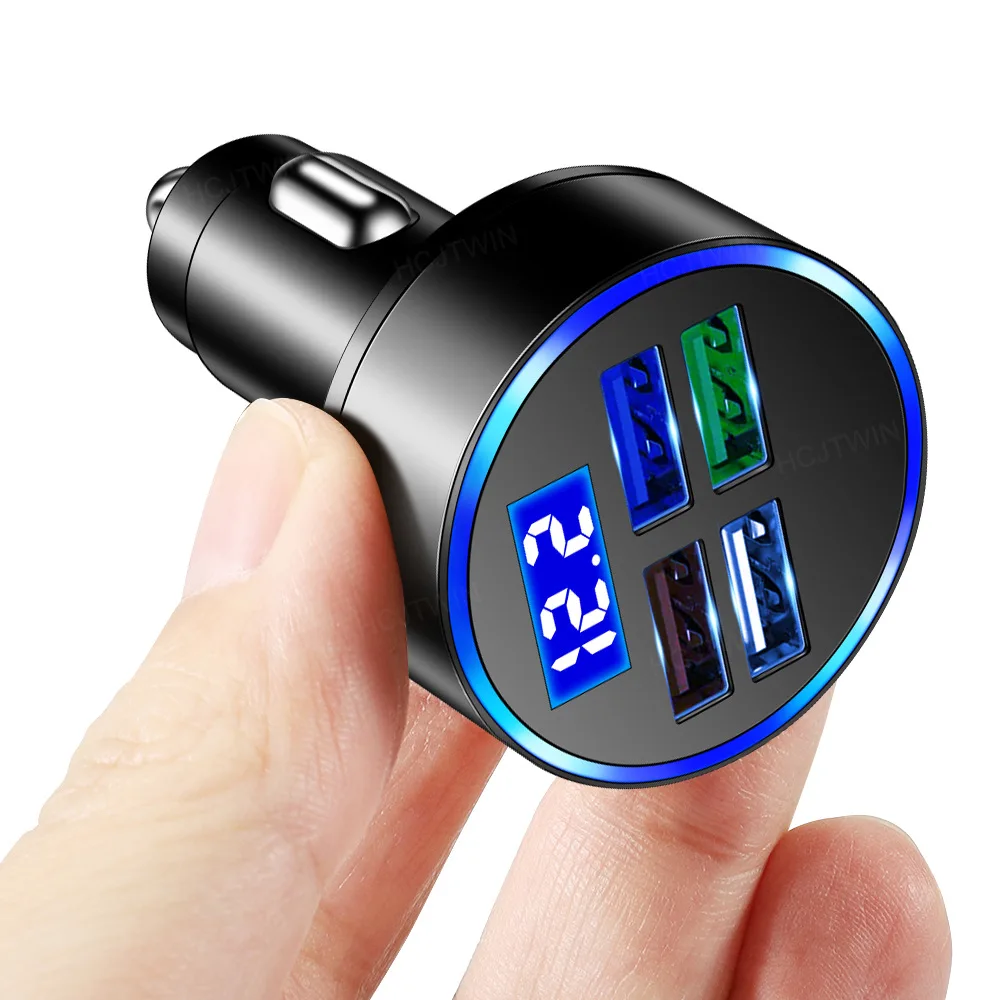 High Quality Electronic car accessories USB  charger 4 in 1 Fast car charger for iphone and samsung