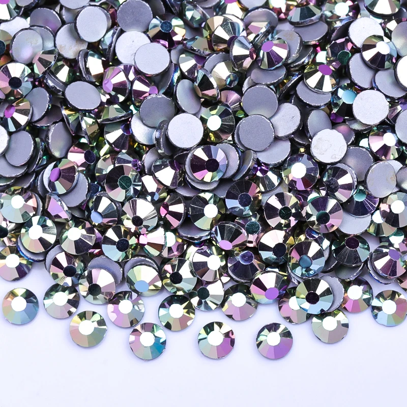 Juli Factory New Opaque Loose SS3-SS30 Glass Rhinestone Flat Back Non Hot Fix Crystal Rhinestone For Crafts
