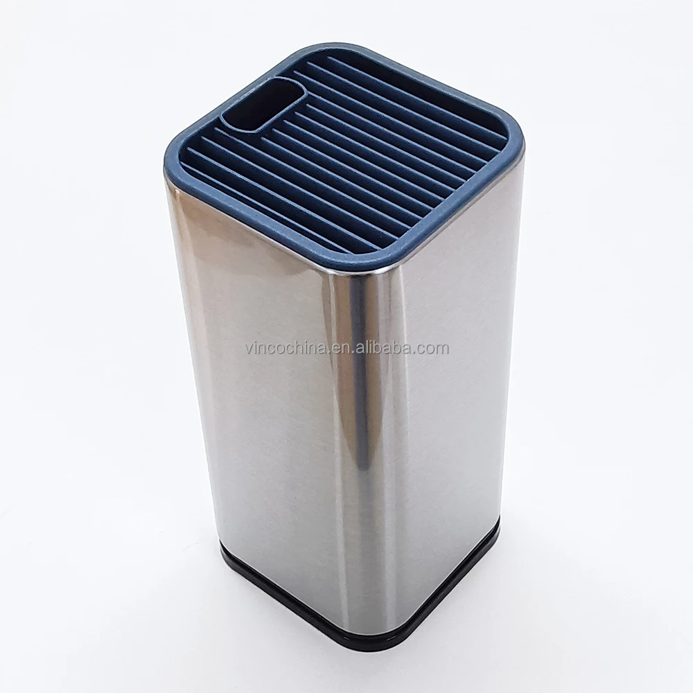 Rotating detachable easy to clean Fingerprint-proof Coated Stainless Steel Universal Knife Block Holder