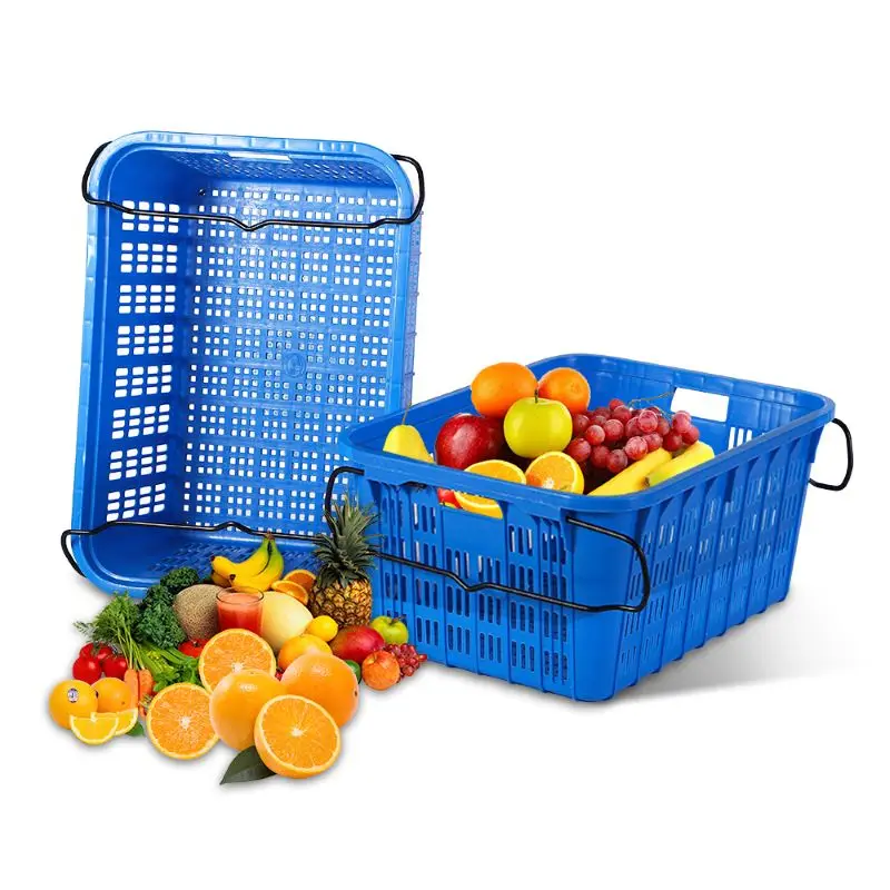 Transport Plastic Vented basket crate For Sale