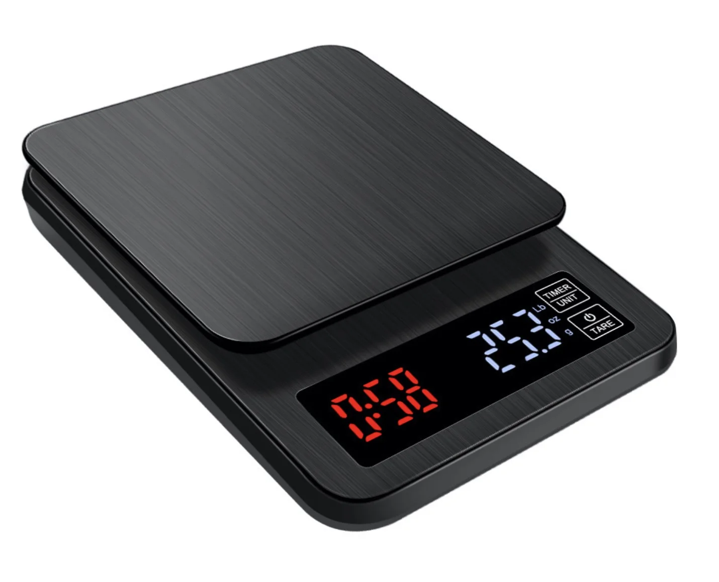 Electronic scale Black Big LCD Electronic Drip Coffee Scale 10000g/1g