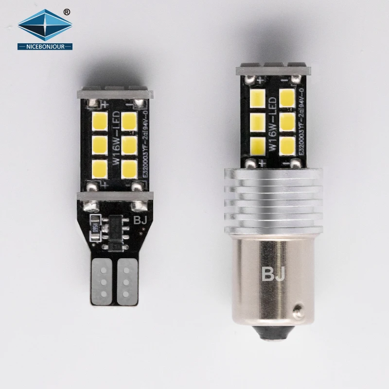 Auto Lighting Systems Led W16W Led Reverse Lights 2835 15SMD Car Bulb 921 912 T15 Brake Light Led Lamp White