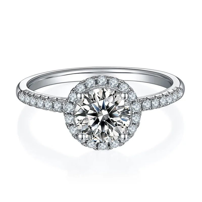 Лидер продаж, ювелирное 925 Mossany Star из стерлингового серебра, бриллиантовое кольцо с бриллиантом муассанита для женщин