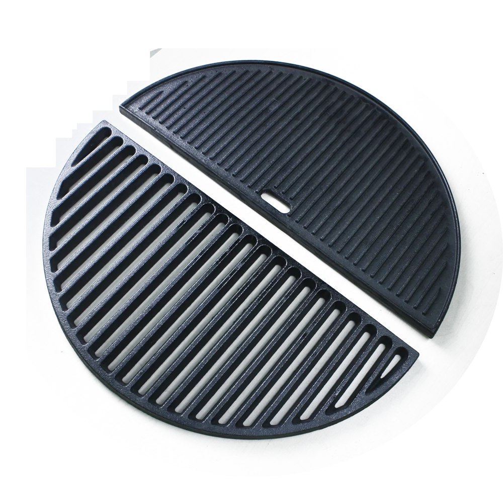 SEB KAMADO Best Bbq high quality stainless accessory Barbecue tool half moon cast iron griddle for ceramic kamado grills