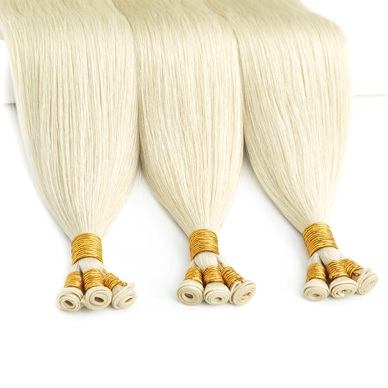 Заменить на handtied утки плоской подошве шелк Weft волосы Невидимый наращивание волос