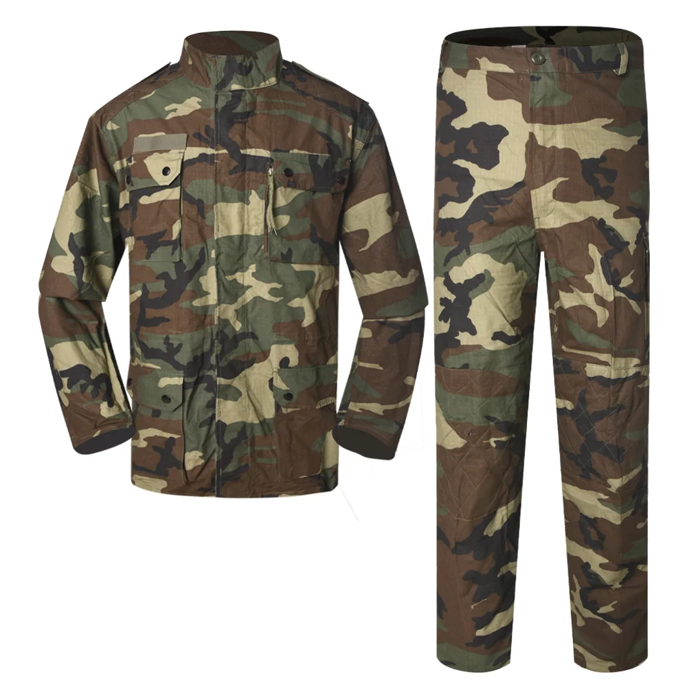 XINXING Twill Fabric Security Gard Uniform BDU Combat Clothing Woodland Camouflage French BDU Tactical Uniform
