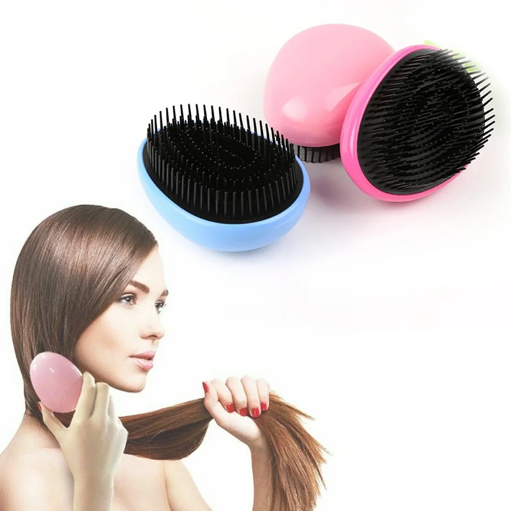 Black Pink Paddle Wet Curly Anti Tangle Hair Brush Detangling Hair Comb