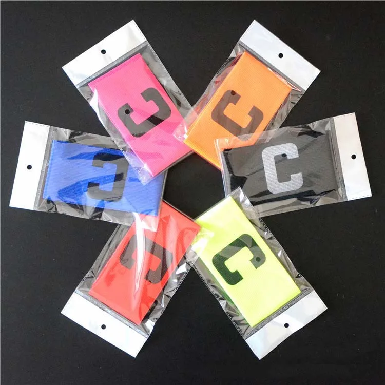 Factory direct sales Football Team Captain Armband Paste Winding Type C Mark Soccer Captain Armband in Good Quality