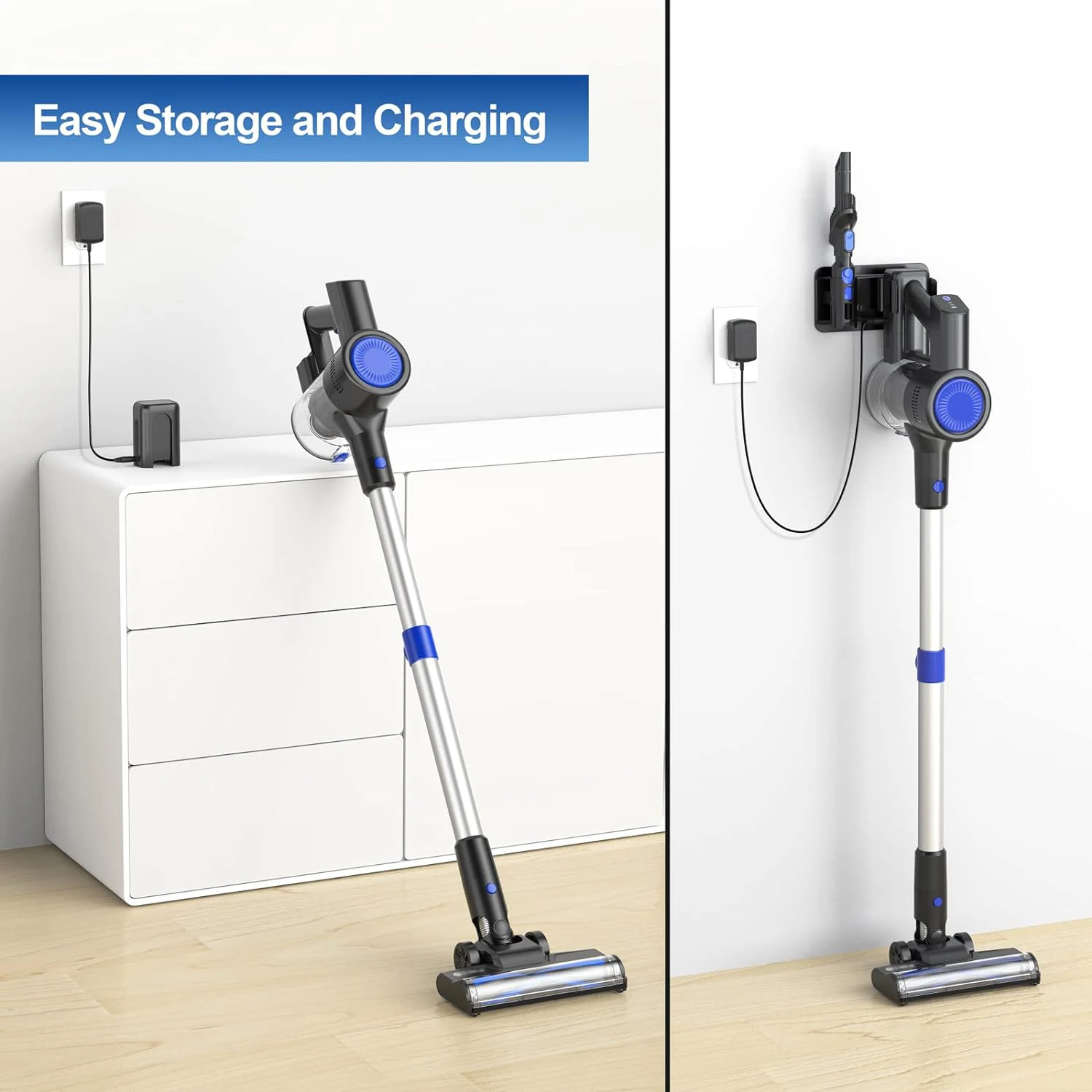 S500 250W Cleaners Pet Vacuum Sound Charger Rechargeable Widely Light Cyclone Cordless Upright Vacuum Cleaner