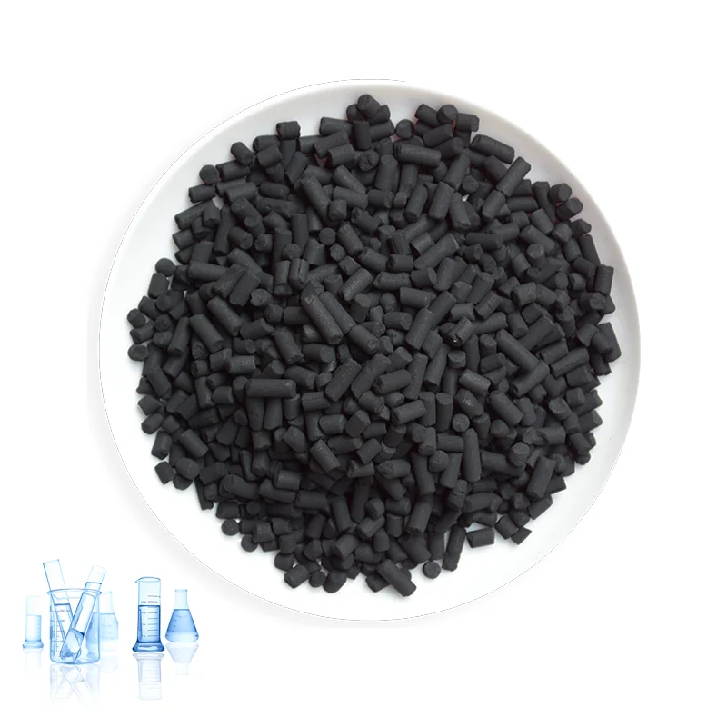 Activated carbon Impregnate KOH Manufacturer Sulfer infused Columnar Activated Carbon with Sulfer for Sale