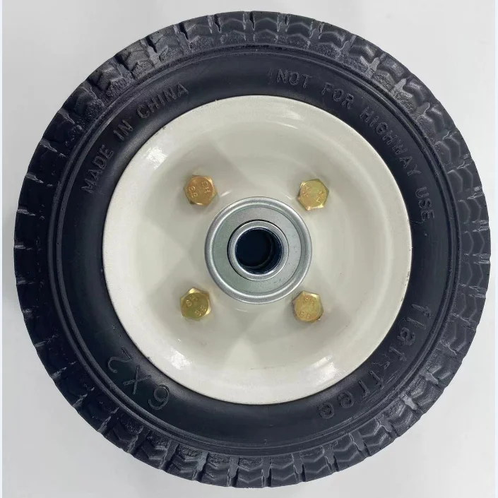 6in Sawtooth tread tire Polyurethane foam flat -free Wheels for Garden Cart/Garden Utility Wagon Cart/Wheel Barrowrrow