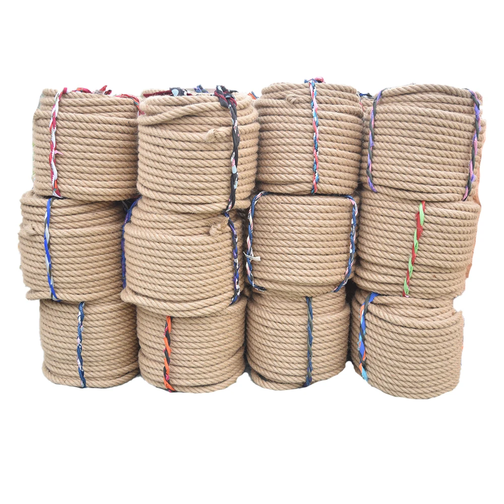 
100% Natural Jute braided Twisted Rope DIY decoration Cord 1mm~50mm Recyclable sisal packaging rope 