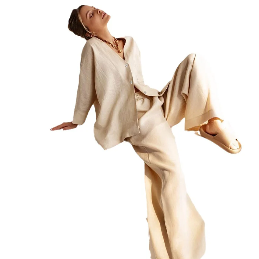 Summer Suspender Top Long Trousers Pajamas Set White Satin Lounge Wear Ice Silk Outside Wear Home Clothes Women