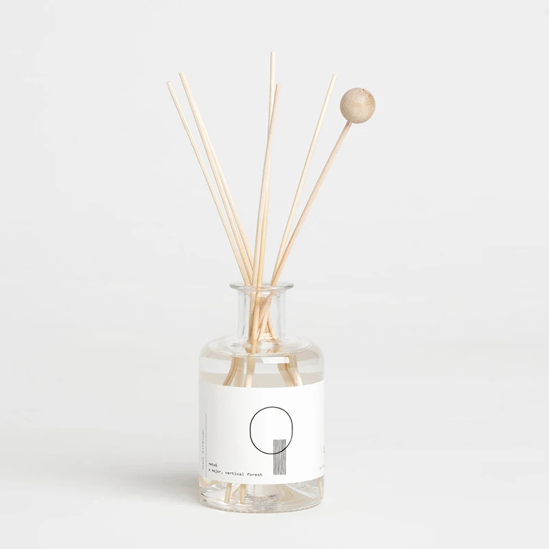 M&Scent Big Custom Box Packaging Wooden Bamboo Vase Essential Oil Reed Diffuser with Reed Sticks