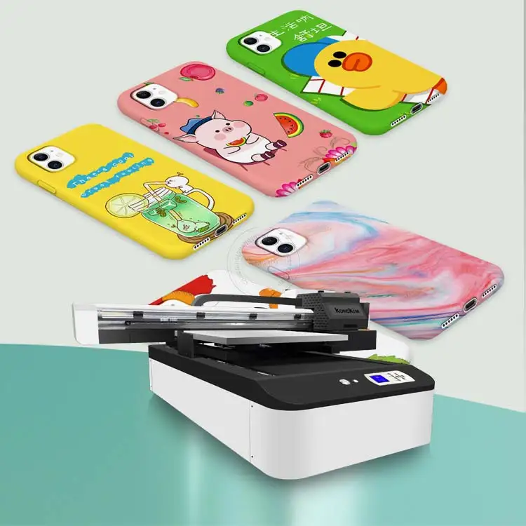 Высокоточный Ультрафиолетовый принтер KONGKIM A1 планшетный светодиодный CMYK + W лак