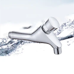 Wash Bowl Wall Mounted Brass Basin Mixer Faucets kitchen tap modern time delay faucet