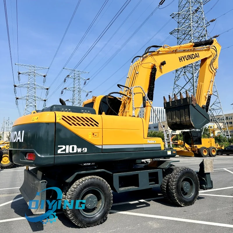 Diying Korea импортированные Подержанные экскаваторы Hyundai 21ton б/у 210 150 колесный экскаватор