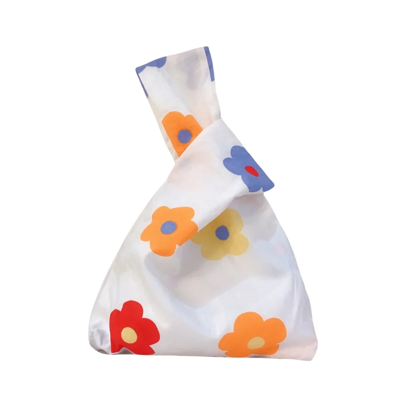 Factory Wholesale Fashion Eco Ladies Shopping Handbags Simple Printed Wrist Knot Bag Free Shipping USA
