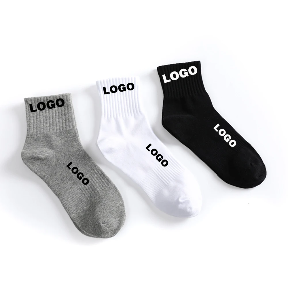 Модные цветные хлопковые мужские носки для бега и спортзала оптом