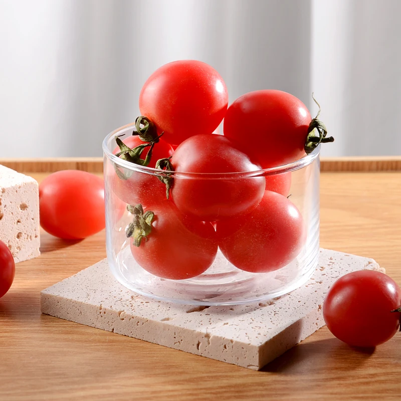 High-end bodega round tasting cup ice cream yogurt glass 250ml small glass dessert bowls