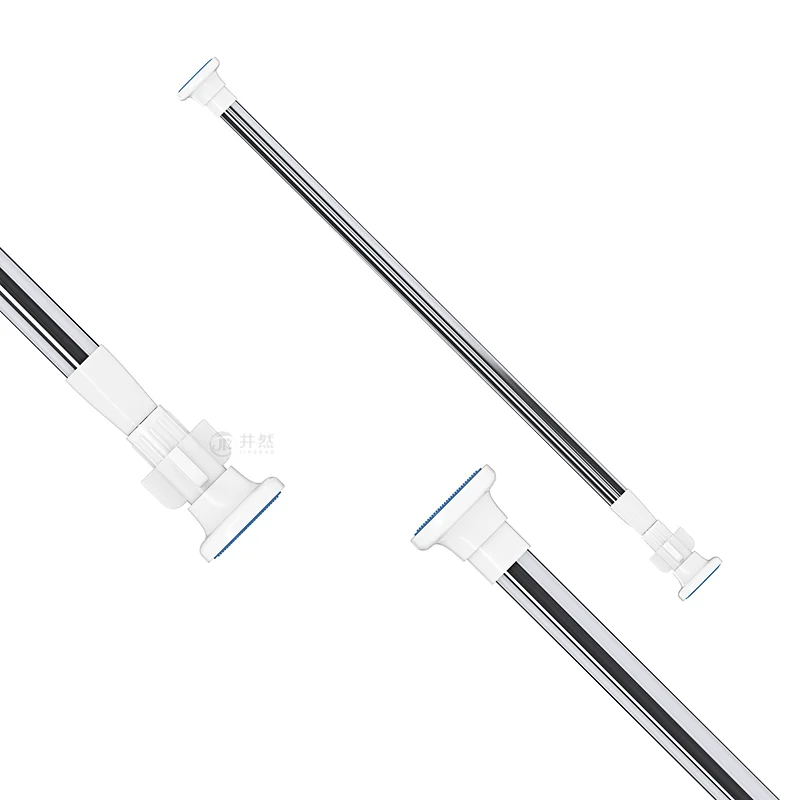 Hanging Rod Wall Mounted Clothes Adjustable Kitchen Stainless Steel Multipurpose Extendable Pole Bracket