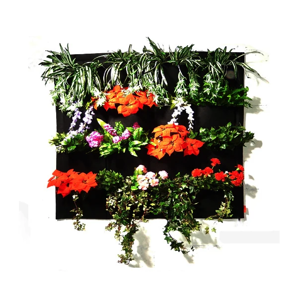 Vegetable Heavy Duty Grow Bag Garden Wall Artificial Price Herb and Strawberry Plantes Vertical Planter Natural Country T/T,L/C