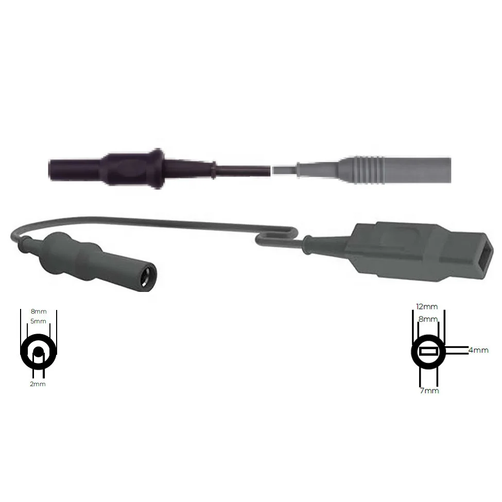 Most Selling Product 2023 Best Quality Electrosurgery Diathermy Bipolar Cable Flat Plug Safety Simons Sutter T Series ACC ICC