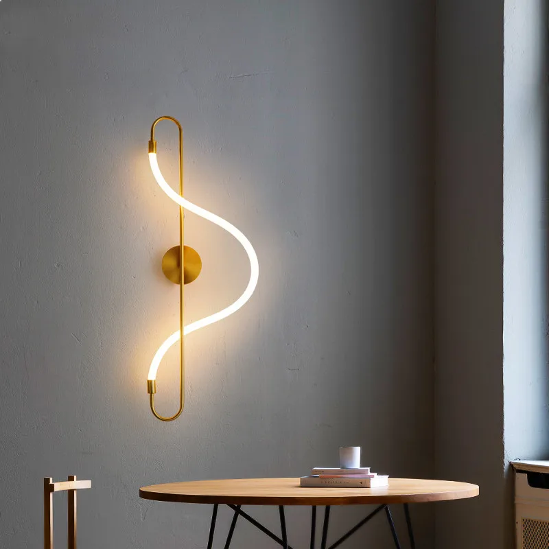 
Modern Led Wall Lamp Bedroom Corridor Silicone Light Strip Bedside Lamp Creative Design Decoration New Style Wall Lamp 