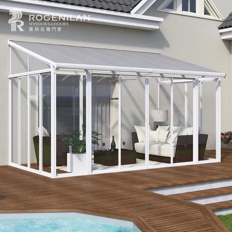 Outdoor Garden Sunroom Low-e Tempered Glass Sunlight Room The Small Tiny House Sunny Sunshine Glass Sunrooms For Villa