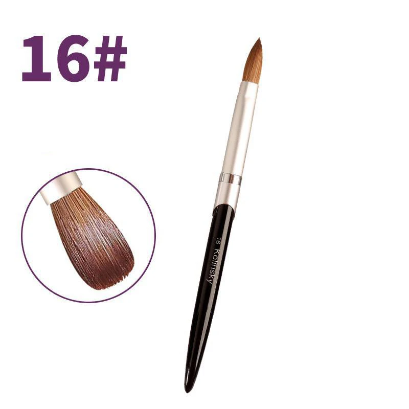 100% Real Kolinsky Art Nail Brush Handmade Professional Manicure Acrylic Application Pure Kolinsky Nail Brushes