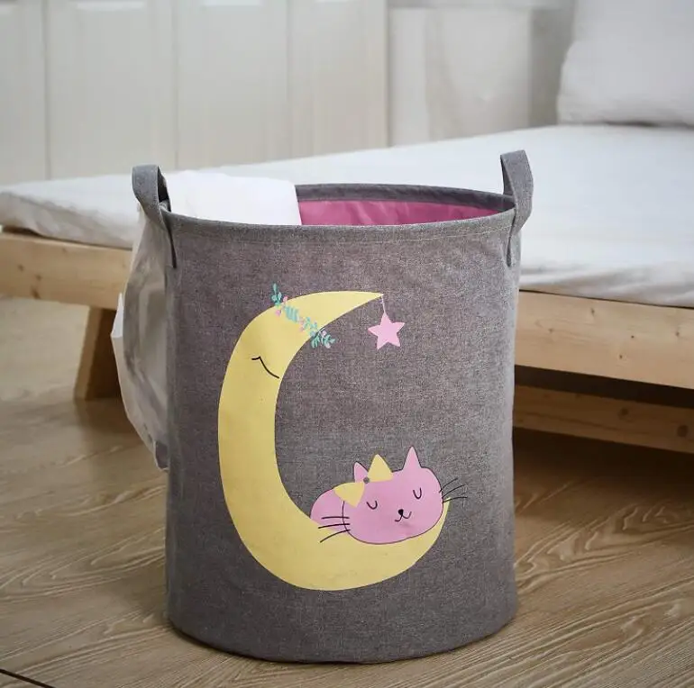 
OEM Baby Laundry Hamper with Drawstring Handle Basket Collapsible Waterproof Storage for Clothes 