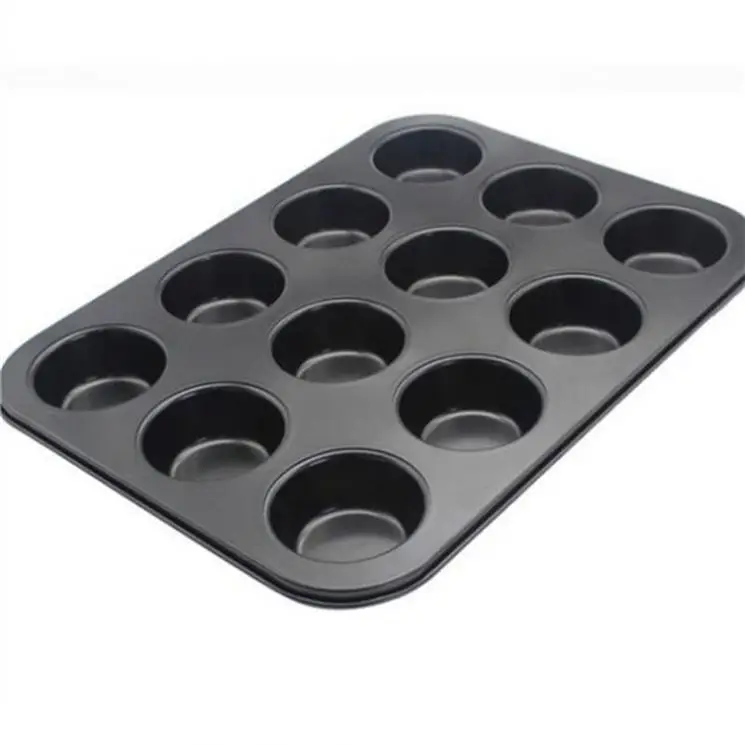 Oval Mini Line Type Muffin 12 Cavity Cornbread With Cover Commercial and Pans Flower Shaped Bakeware Texas Tart Cupcake Pan