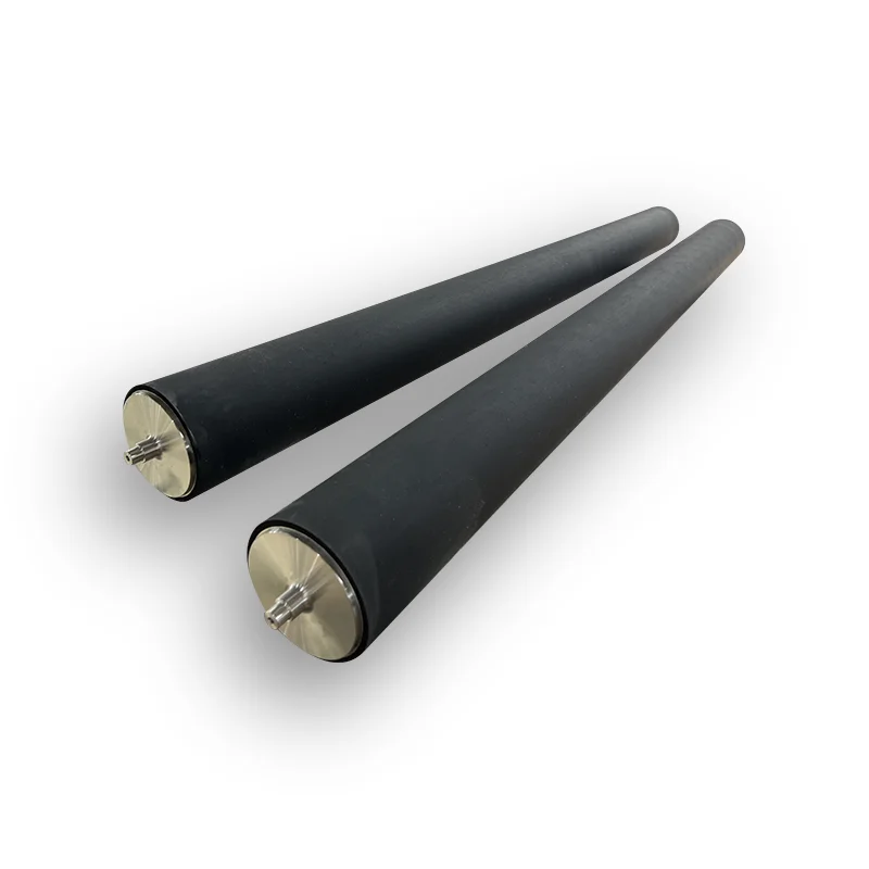 China rubber rolls factory high wear-resistant EPDM rubber roller PVC rubber drum pulley