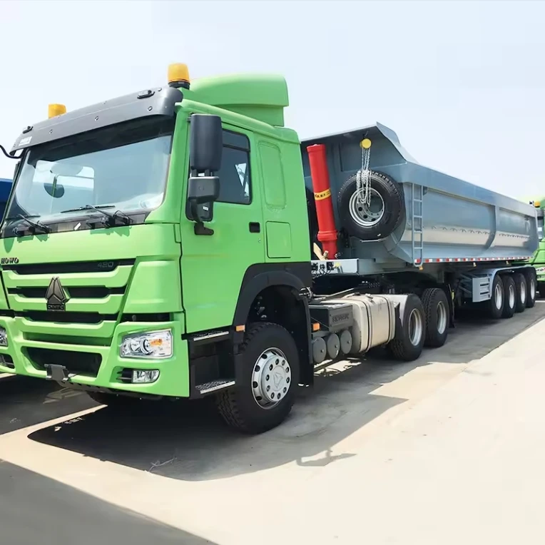 dump trailer hydraulic atv 4t dump trailer Hydraulic Cylinder End Dump Tipper Semi Trailer for Sale 4 Axles U Type 50Tons Steel