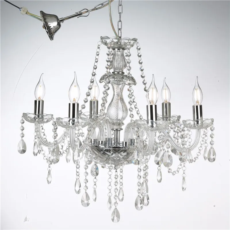 Modern Luxury Crystal Pendant Light European Living Room Bedroom Lamp Candle Lights For Home Crystal Chandeliers Lighting