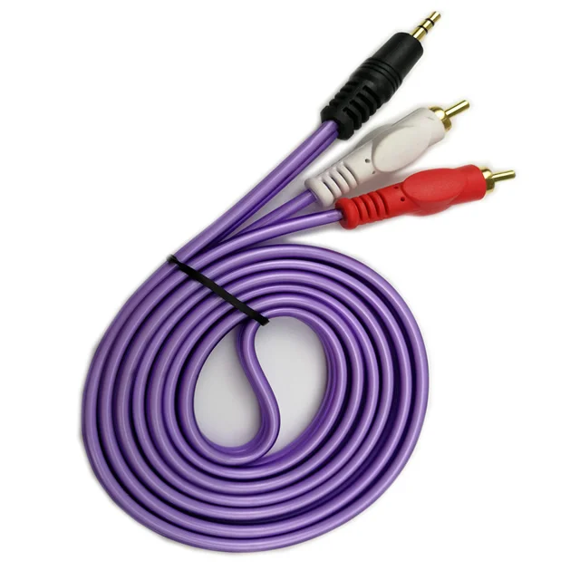 original factory of colorful 3rca to 3rca male audio video cables