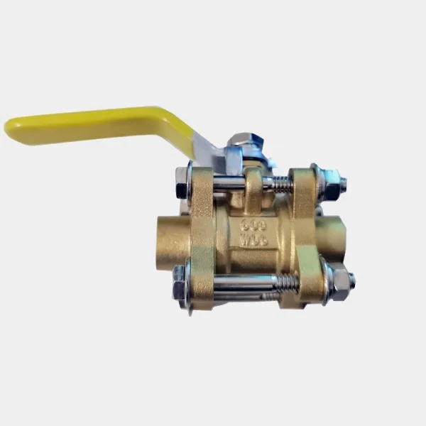 3PC brass ball valve welded type with solder end