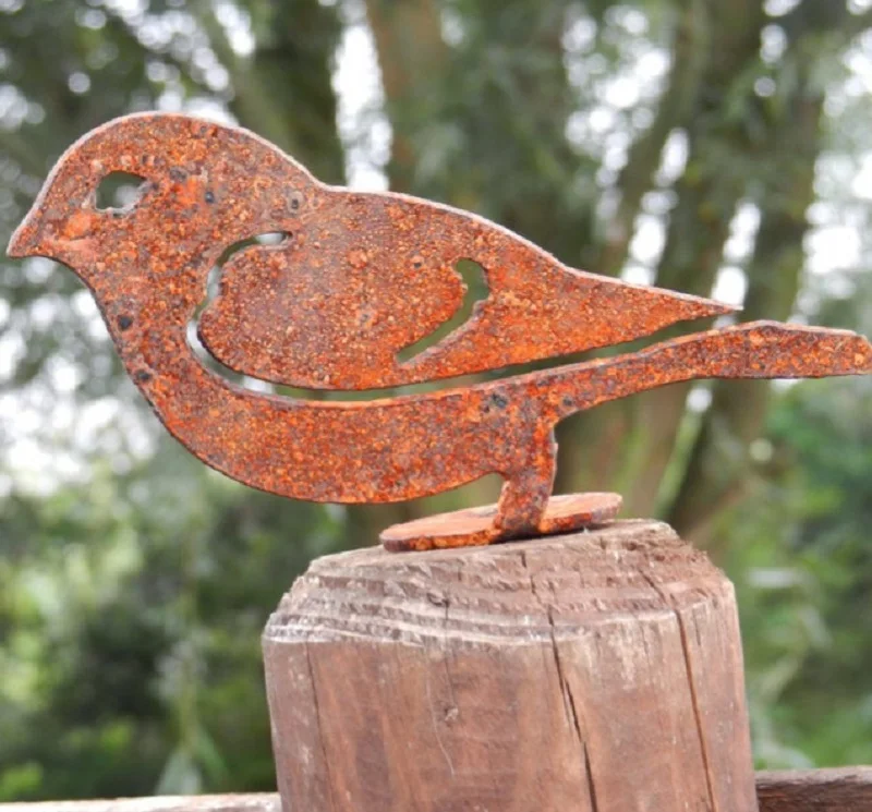 Laser Cut Rusty Metal Birds/Bird Garden Decoration Corten Steel
