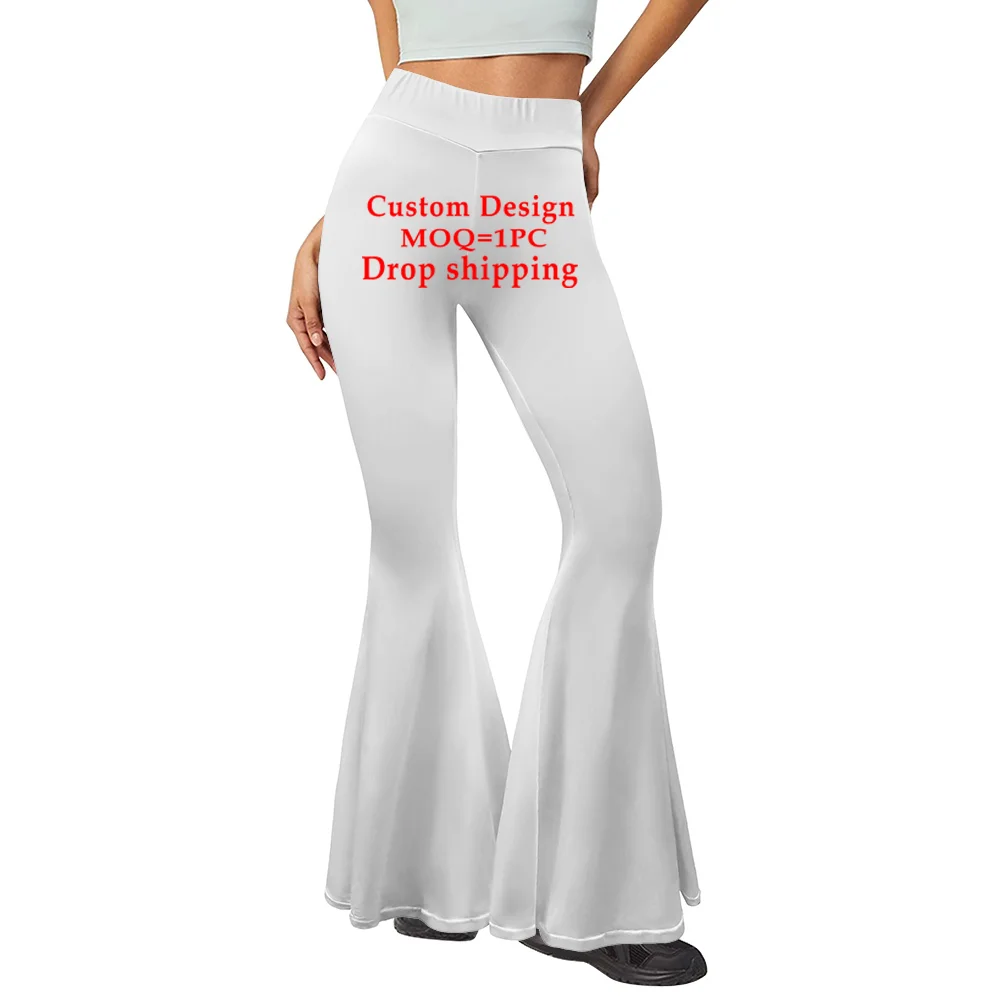 Fashion Custom Bohemia Aztec Art Print Breathable Leggings Pant Yoga Gym Streetwear High Waist Bell Bottom Flare Pants For Women